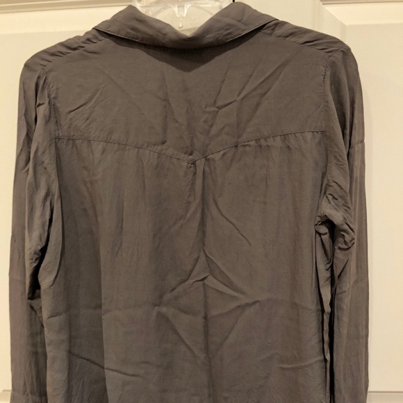Army Green/Grayish color blouse button down - Picture 2 of 2